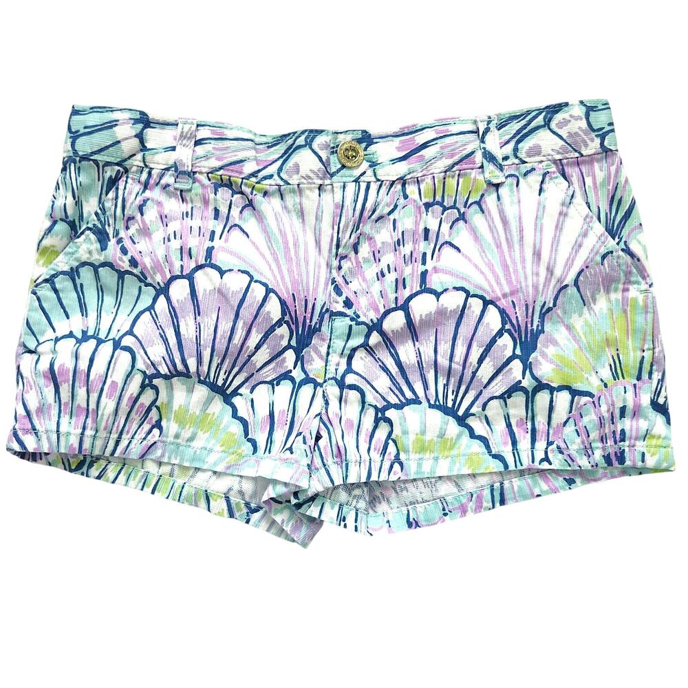 Lilly Pulitzer Shello Seashells Multicolored Adjustable Shorts Girls 14